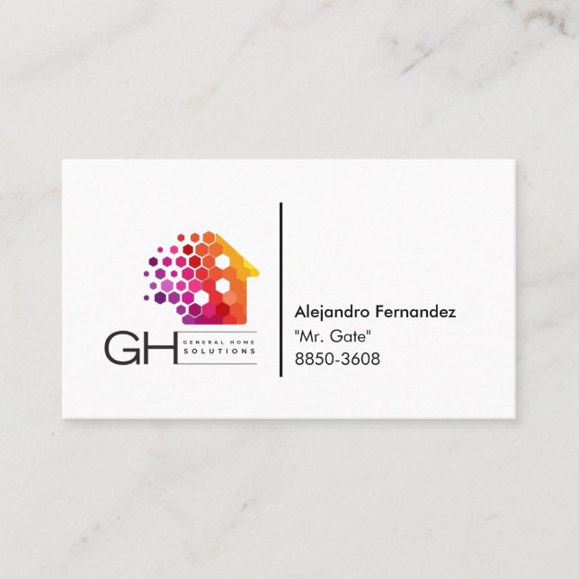 Cartão de visita de logotipo simples (Frente)