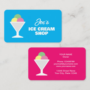 Cartão de visita de logotipo sorbet de sorvete col