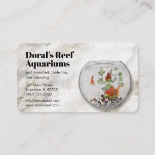 cartão de visita de loja aquário