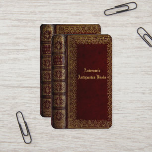 cartão de visita de loja de cobrir de livros clá