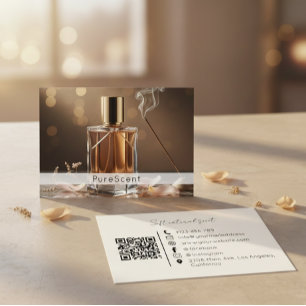 Cartão de Visita de Loja de Fragrâncias Código QR