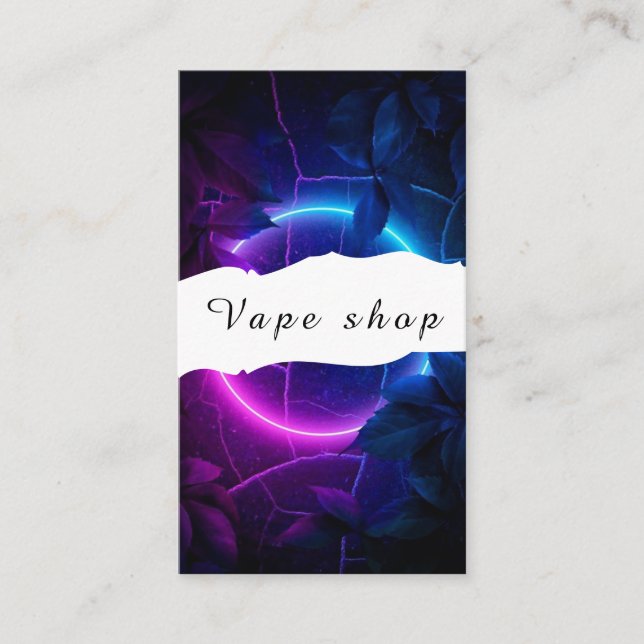Cartão de Visita de Loja de Vape Fumar (Frente)