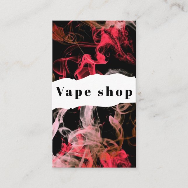 Cartão de Visita de Loja de Vape Fumar (Frente)