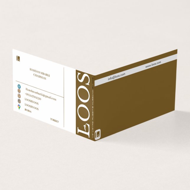 CARTÃO DE VISITA DE LOOS DOBRADOS (Exterior)