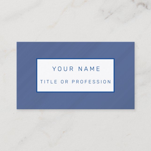 Cartão de visita de luxo azul (Frente)