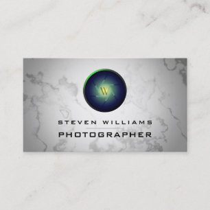 Cartão de visita de luz da lente da câmara trase