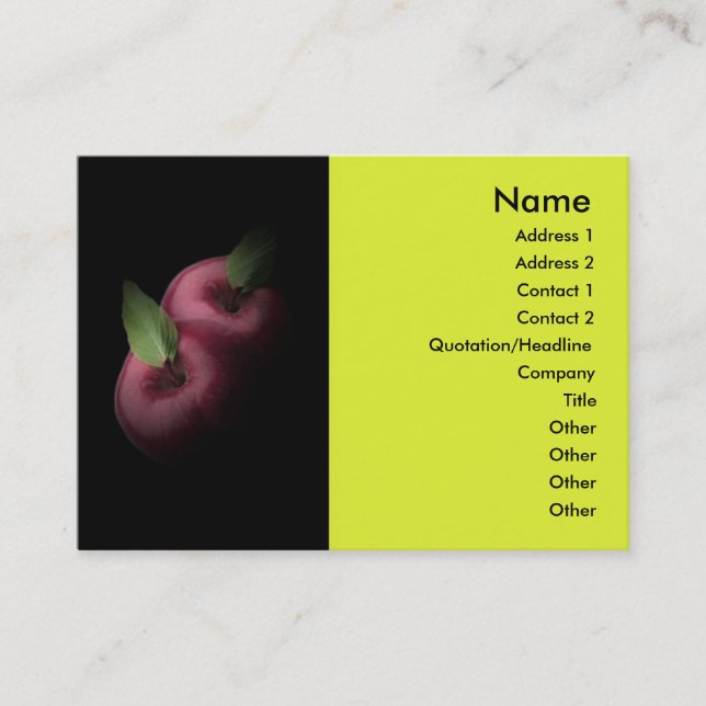 Cartão de visita de Maçãs Vermelhas (Frente)