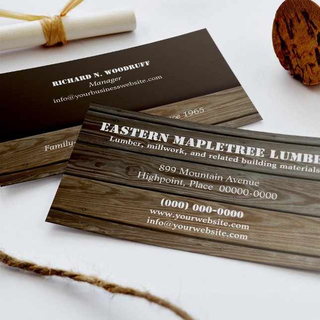 Cartão de visita de madeira (Lumber Business Card)