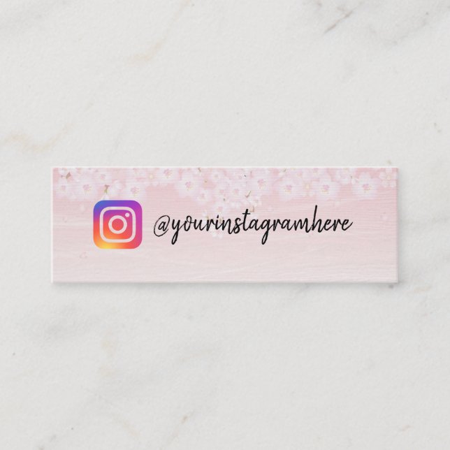 cartão de visita de Madeira de Flor de Cereja (Frente)