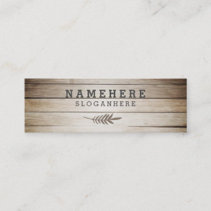 Cartão de visita de madeira do café escuro à moda