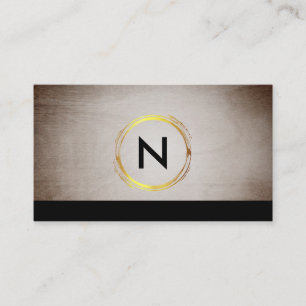 Cartão de visita de madeira do preto do desenhista