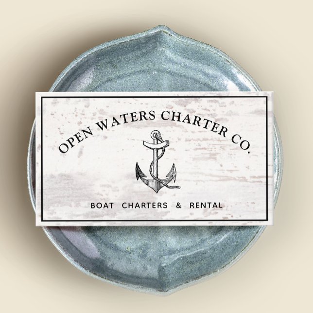 Cartão de visita de madeira russa de barcos maríti (Criador carregado)