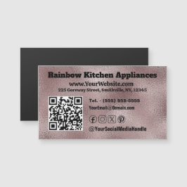 Cartão de visita de Magnética Metálico Cinzento Es