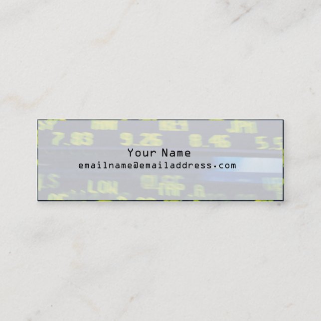 Cartão de visita de magro - NYSE (Frente)