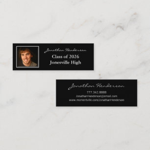 Cartão de visita de mais velho com suas fotos