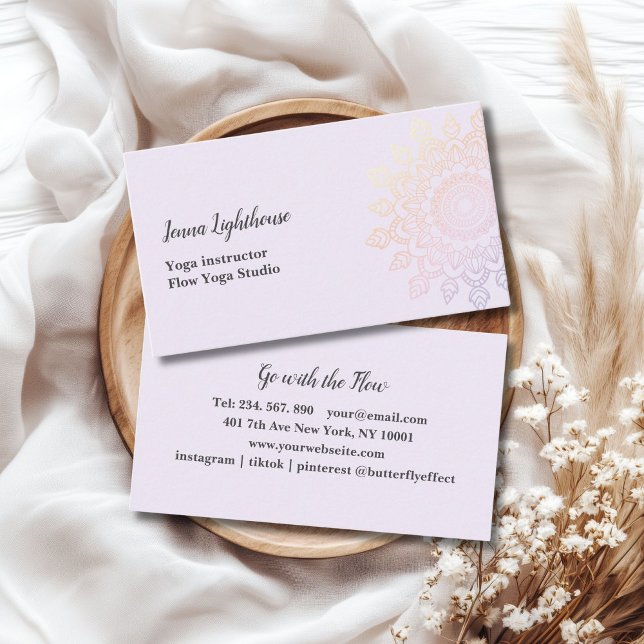 cartão de visita de mandala específico do cliente (customer specific mandala business card)