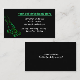 Cartão de visita de manutenção de varejo