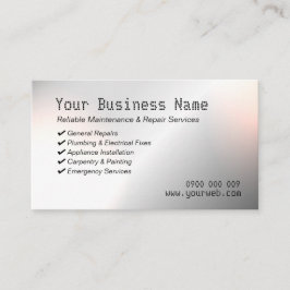 Cartão de visita de Manutenção e Reparo Metálico M