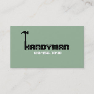 Cartão de visita de Manutenção Moderno do Handyman