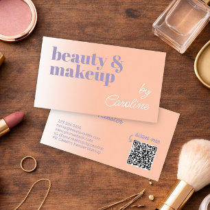 Cartão de Visita de Maquiadora Profissional Elegan