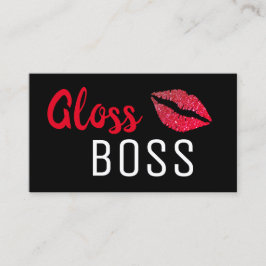 Cartão de visita de Maquiagem do Chefe do Lip Glos