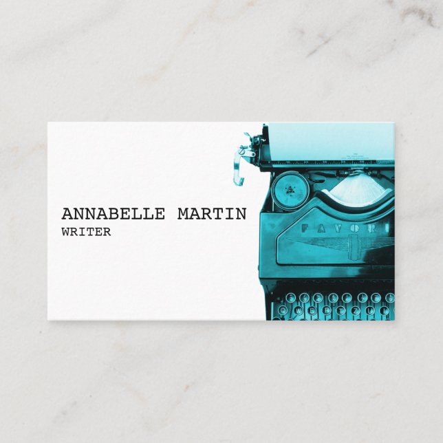 Cartão de visita de Máquina de Digitalização Azul  (Frente)