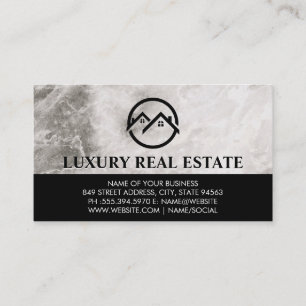 Cartão de visita de Marble de Ícone Residencial