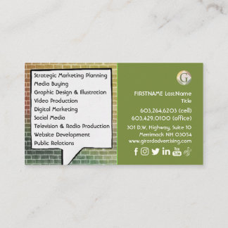 Cartão de visita de Marketing de mídia social dive