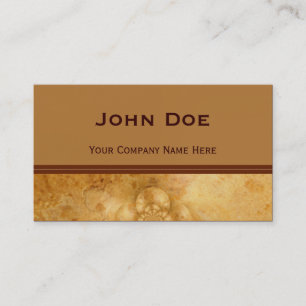 Cartão de visita de mármore dourado acentuado