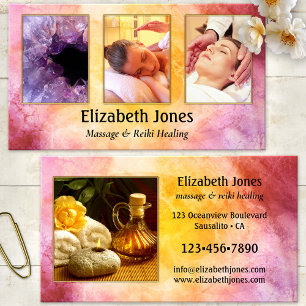 Cartão de Visita de Massagem Reiki Healing Foto