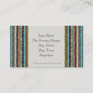 Cartão de visita de matérias têxteis do efeito do