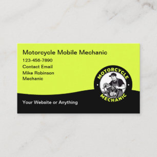 Cartão de Visita de Mecânico Móvel de Motocicleta