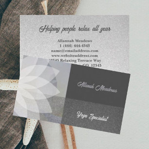 Cartão de visita de Meditação de Lótus Brancos