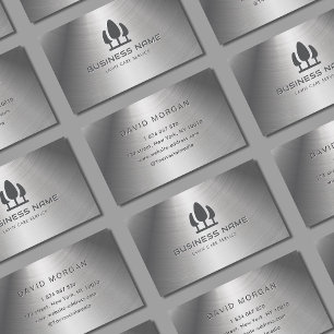 Cartão de visita de metal do Serviço de assistênci