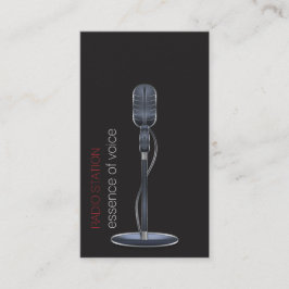 Cartão de visita de microfone