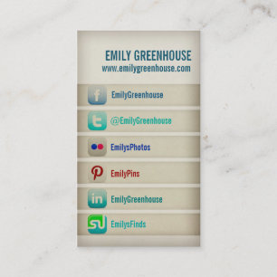 Cartão de visita de mídia social no Facebook