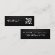 Cartão de visita de Mini Código QR