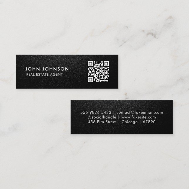 Cartão de visita de Mini Código QR (Frente/Verso)