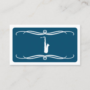 cartão de visita de mod saxofone (personalizável