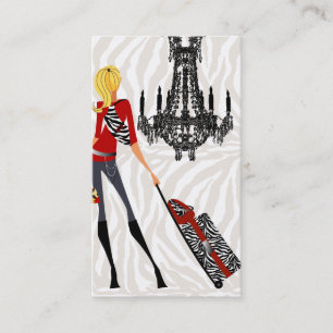 Cartão de visita de moda - Mala-mala-mala Zebra 2