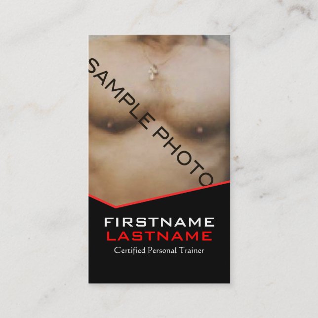 Cartão de visita de Modelo de treinador pessoal ce (Frente)