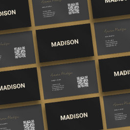 Cartão de visita de moderno código QR de Boho mini