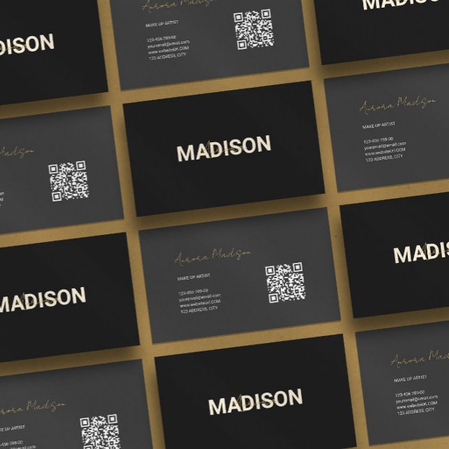 Cartão de visita de moderno código QR de Boho mini (Criador carregado)