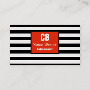 Cartão de visita de monograma com distribuição sta