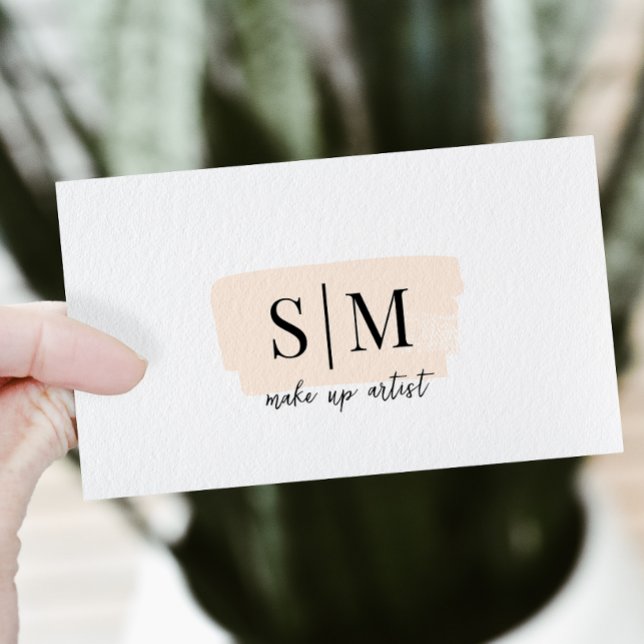 Cartão de visita de Monograma de Código QR (Criador carregado)