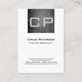 Cartão de visita de Monograma de Padrão de Quadro