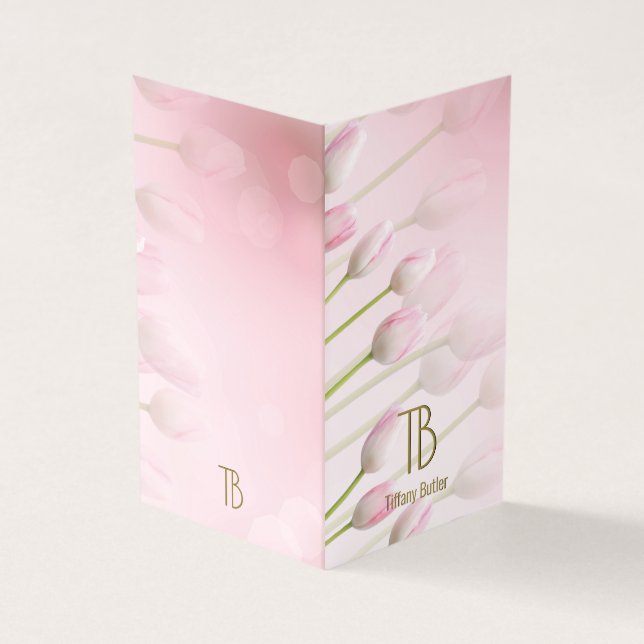 Cartão de visita de Monograma Elegante Profissiona (Exterior)