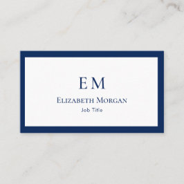 Cartão de visita de Monograma Moderno de luxo mini