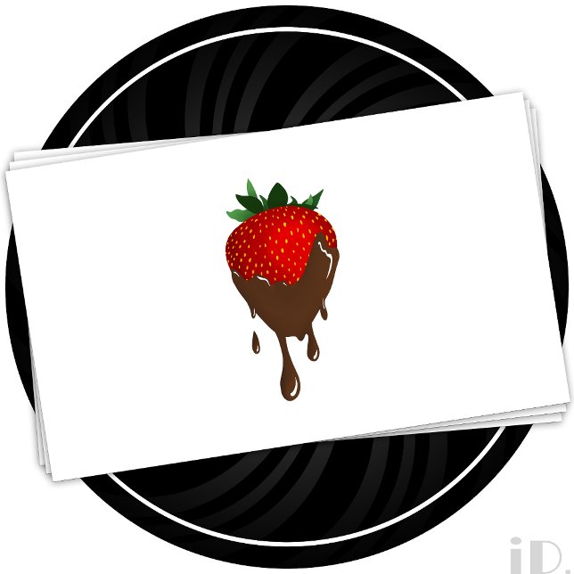 cartão de visita de morango de chocolate (Criador carregado)