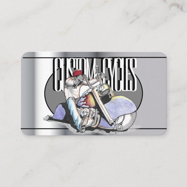 Cartão de visita de motociclo modelo (Frente)